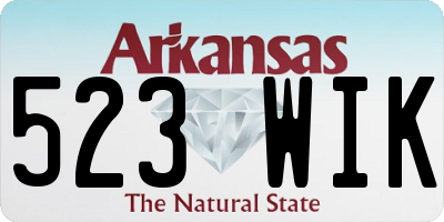 AR license plate 523WIK