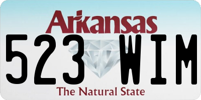 AR license plate 523WIM
