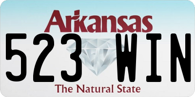 AR license plate 523WIN