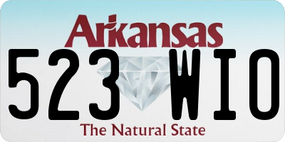 AR license plate 523WIO