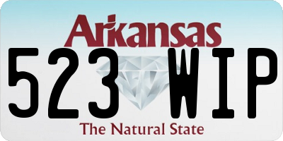 AR license plate 523WIP