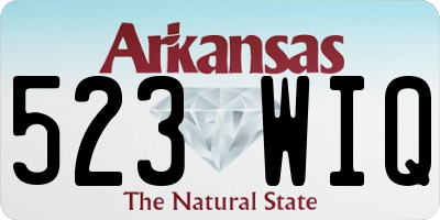 AR license plate 523WIQ