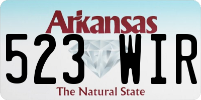 AR license plate 523WIR