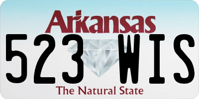 AR license plate 523WIS