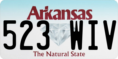 AR license plate 523WIV