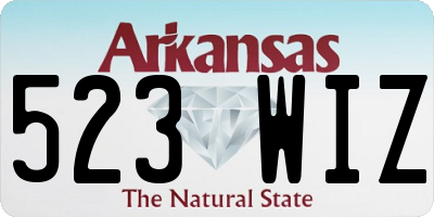 AR license plate 523WIZ