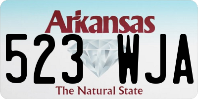 AR license plate 523WJA