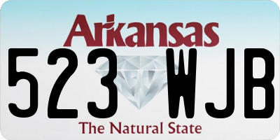 AR license plate 523WJB