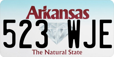 AR license plate 523WJE