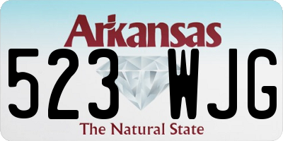 AR license plate 523WJG