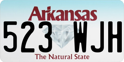 AR license plate 523WJH