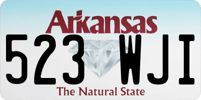 AR license plate 523WJI