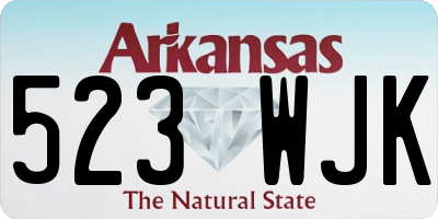 AR license plate 523WJK