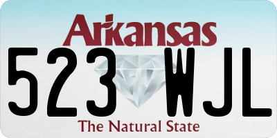 AR license plate 523WJL