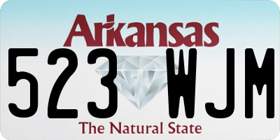 AR license plate 523WJM