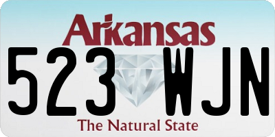 AR license plate 523WJN