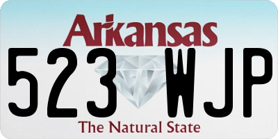 AR license plate 523WJP