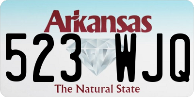 AR license plate 523WJQ