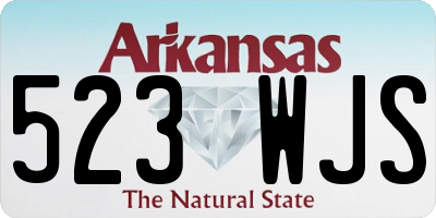 AR license plate 523WJS