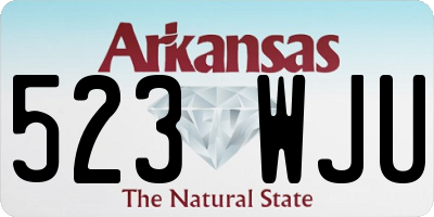 AR license plate 523WJU