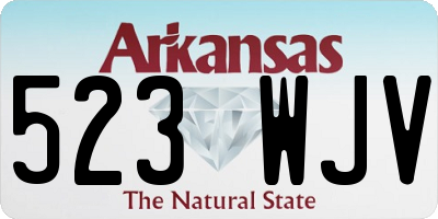 AR license plate 523WJV