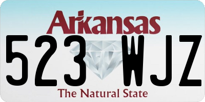 AR license plate 523WJZ