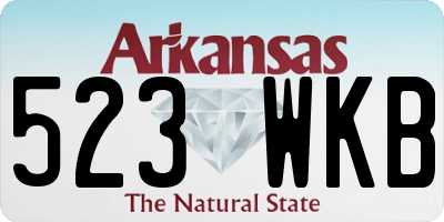AR license plate 523WKB