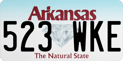 AR license plate 523WKE
