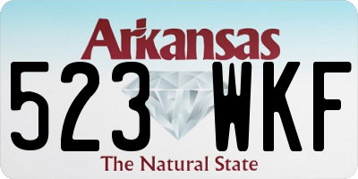 AR license plate 523WKF