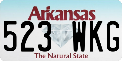 AR license plate 523WKG