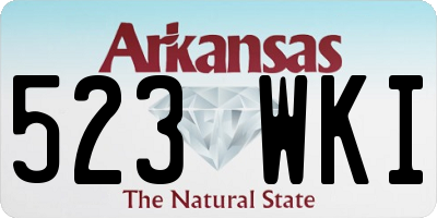 AR license plate 523WKI