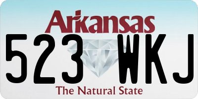 AR license plate 523WKJ