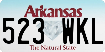 AR license plate 523WKL