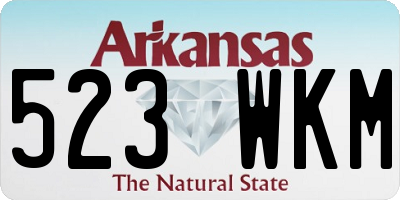 AR license plate 523WKM