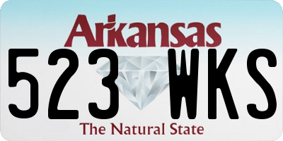 AR license plate 523WKS