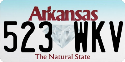 AR license plate 523WKV