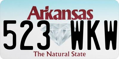 AR license plate 523WKW