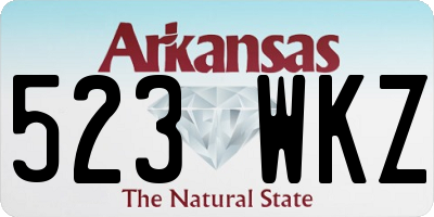 AR license plate 523WKZ