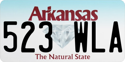AR license plate 523WLA