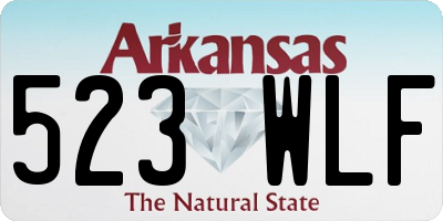 AR license plate 523WLF