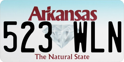 AR license plate 523WLN