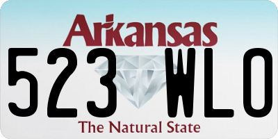 AR license plate 523WLO