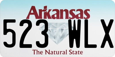 AR license plate 523WLX