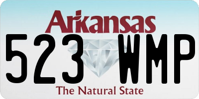 AR license plate 523WMP