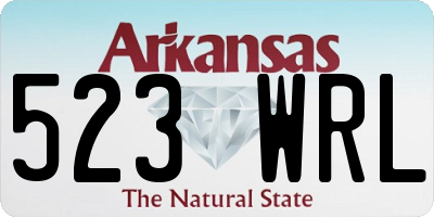 AR license plate 523WRL