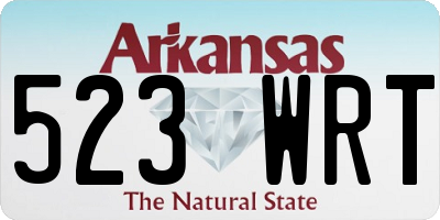 AR license plate 523WRT