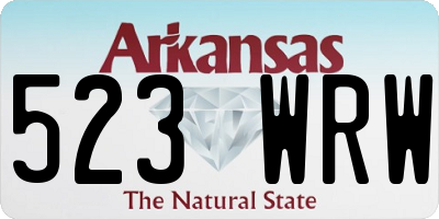 AR license plate 523WRW