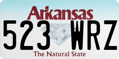 AR license plate 523WRZ