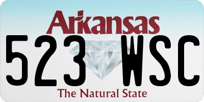 AR license plate 523WSC