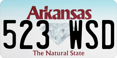 AR license plate 523WSD